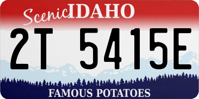 ID license plate 2T5415E