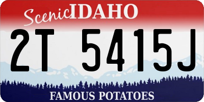 ID license plate 2T5415J