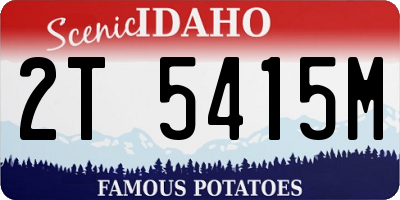 ID license plate 2T5415M