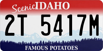 ID license plate 2T5417M