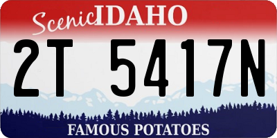 ID license plate 2T5417N