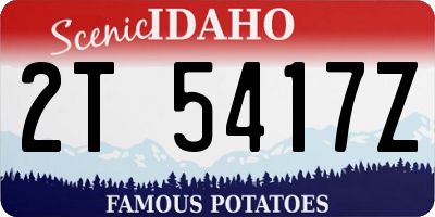 ID license plate 2T5417Z