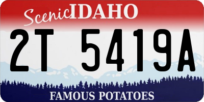 ID license plate 2T5419A