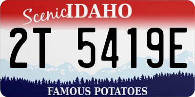 ID license plate 2T5419E