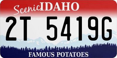 ID license plate 2T5419G