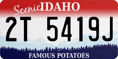 ID license plate 2T5419J
