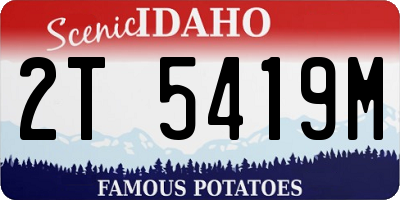 ID license plate 2T5419M