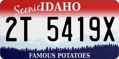 ID license plate 2T5419X