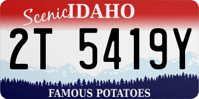 ID license plate 2T5419Y