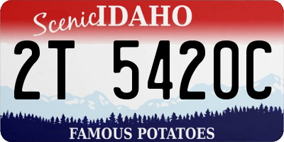 ID license plate 2T5420C
