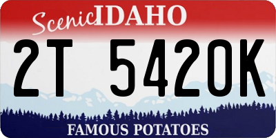 ID license plate 2T5420K