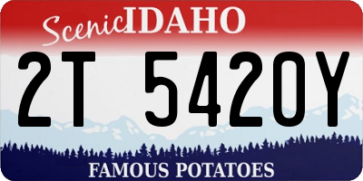 ID license plate 2T5420Y