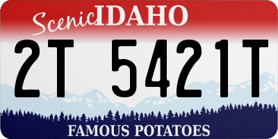 ID license plate 2T5421T