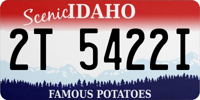 ID license plate 2T5422I