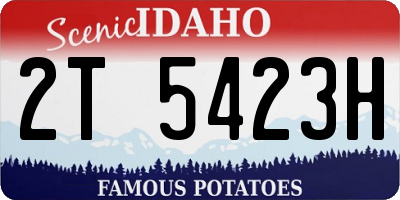 ID license plate 2T5423H