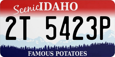 ID license plate 2T5423P