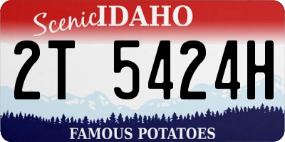 ID license plate 2T5424H