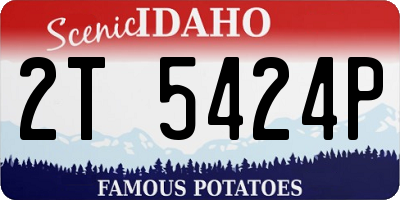 ID license plate 2T5424P