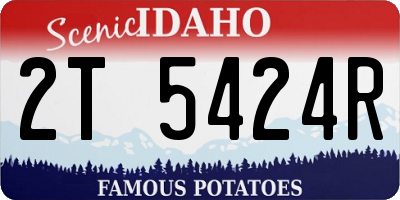 ID license plate 2T5424R