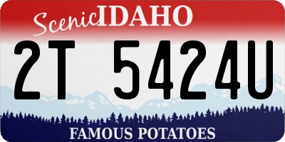 ID license plate 2T5424U