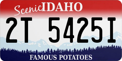 ID license plate 2T5425I
