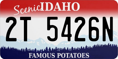 ID license plate 2T5426N