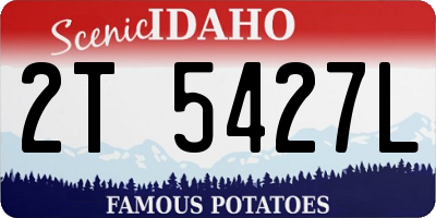 ID license plate 2T5427L