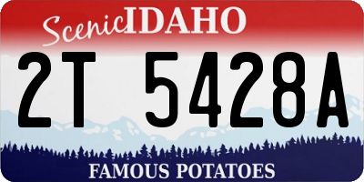 ID license plate 2T5428A