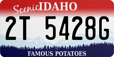 ID license plate 2T5428G