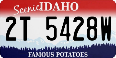 ID license plate 2T5428W