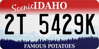 ID license plate 2T5429K