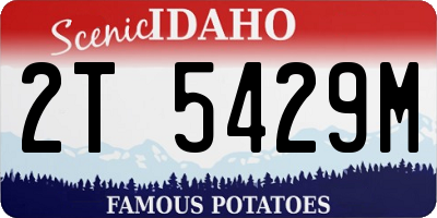 ID license plate 2T5429M