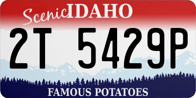 ID license plate 2T5429P