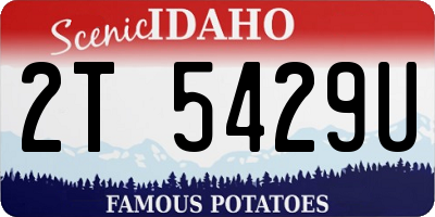 ID license plate 2T5429U