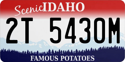 ID license plate 2T5430M