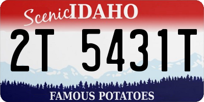 ID license plate 2T5431T