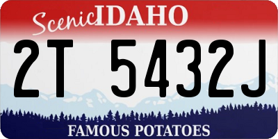 ID license plate 2T5432J