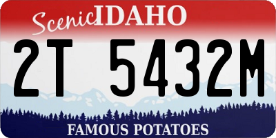 ID license plate 2T5432M