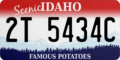 ID license plate 2T5434C