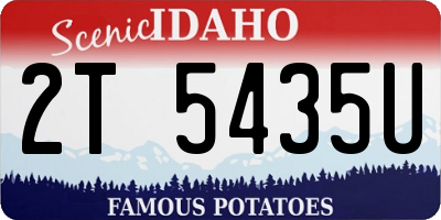 ID license plate 2T5435U