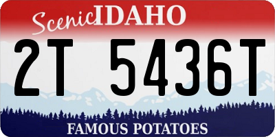 ID license plate 2T5436T