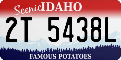 ID license plate 2T5438L