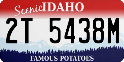 ID license plate 2T5438M