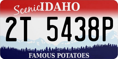 ID license plate 2T5438P