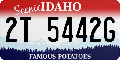 ID license plate 2T5442G