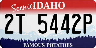 ID license plate 2T5442P