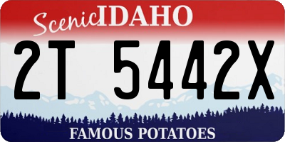 ID license plate 2T5442X