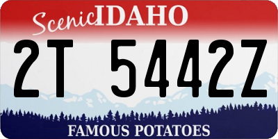ID license plate 2T5442Z