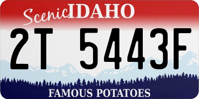 ID license plate 2T5443F