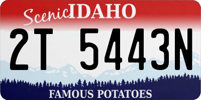 ID license plate 2T5443N